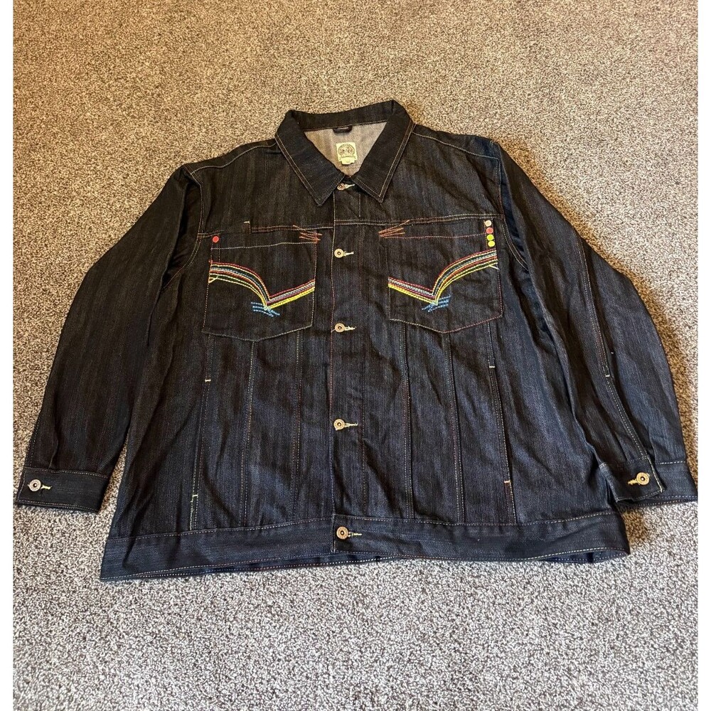 Vintage Y2K Brock Jeans sz 3XL Denim Shirt Jacket